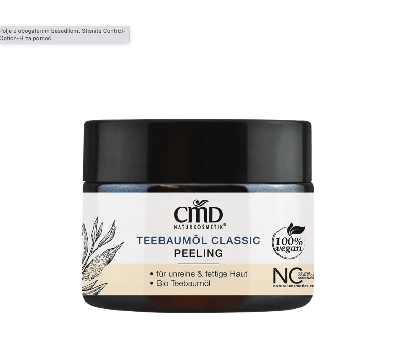 Piling krema z oljem čajevca Classic 50 ml